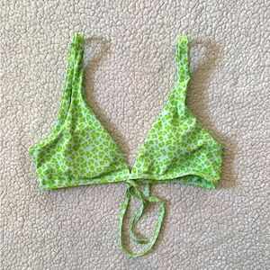 Shein Animal Prints Green Swim Top